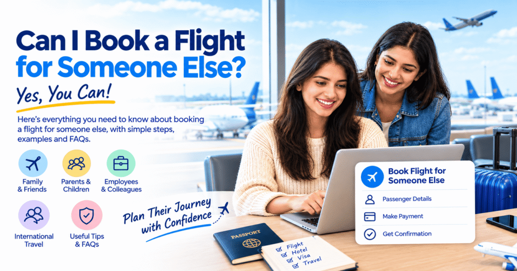 Can i book a flight for someone else international